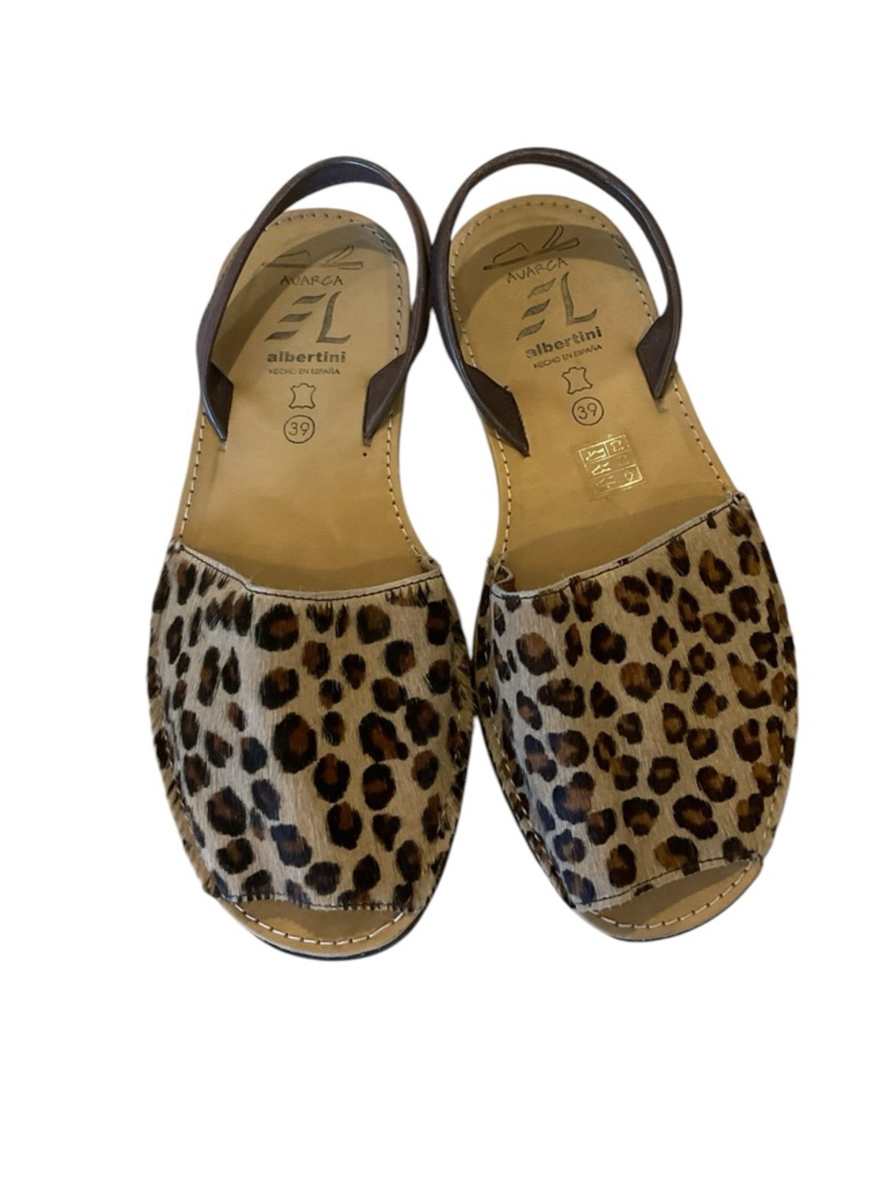 Avarca half calf leather sandals size 39